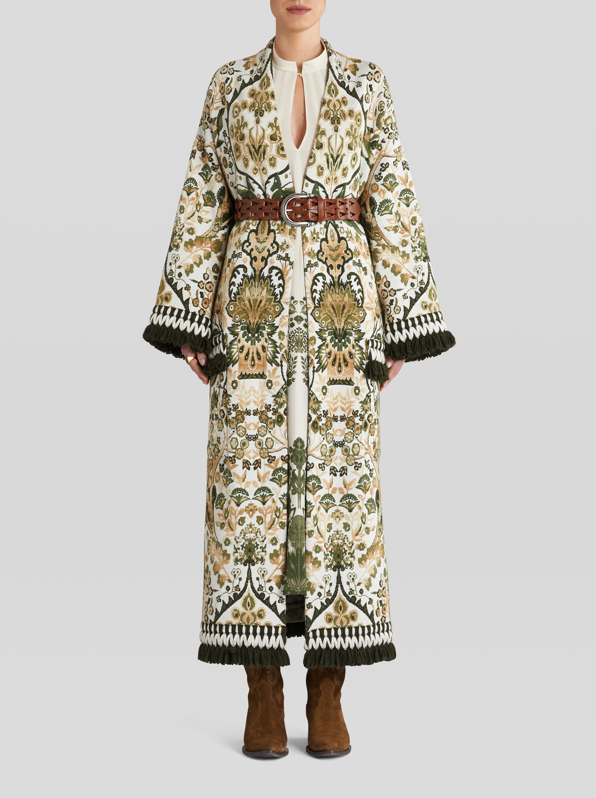 JACQUARD JERSEY COAT - 3