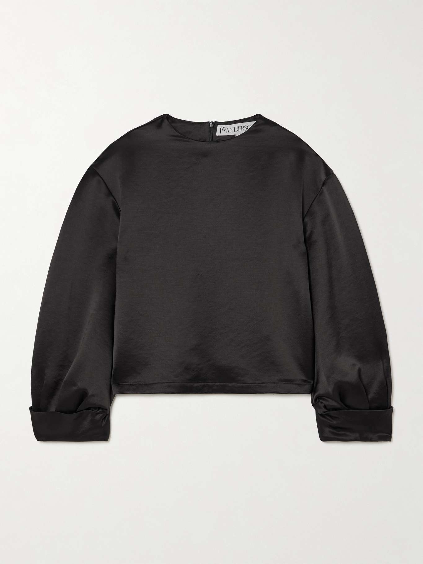 【送料&関税込】J.W. Anderson Black Satin Top JW Anderson Satin top Black | netaporter | REVERSIBLE