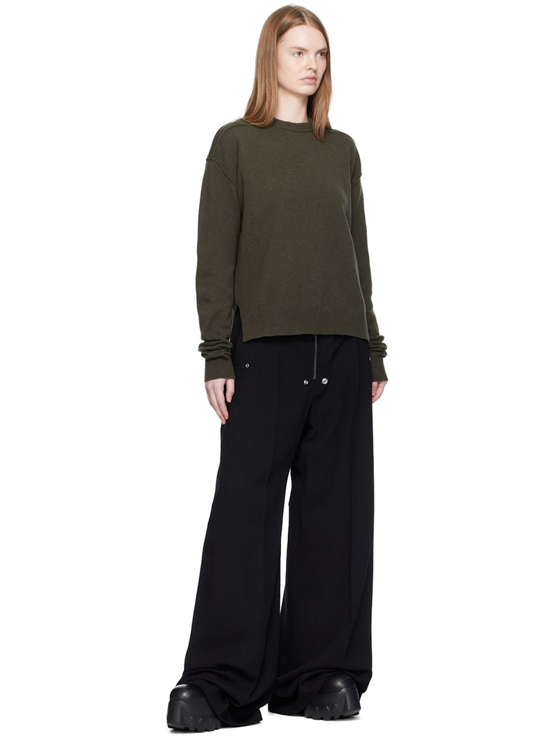 Rick Owens Khaki Concordians Round Neck Sweater outlook