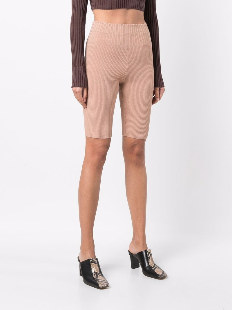 ribbed-knit cycling shorts 3