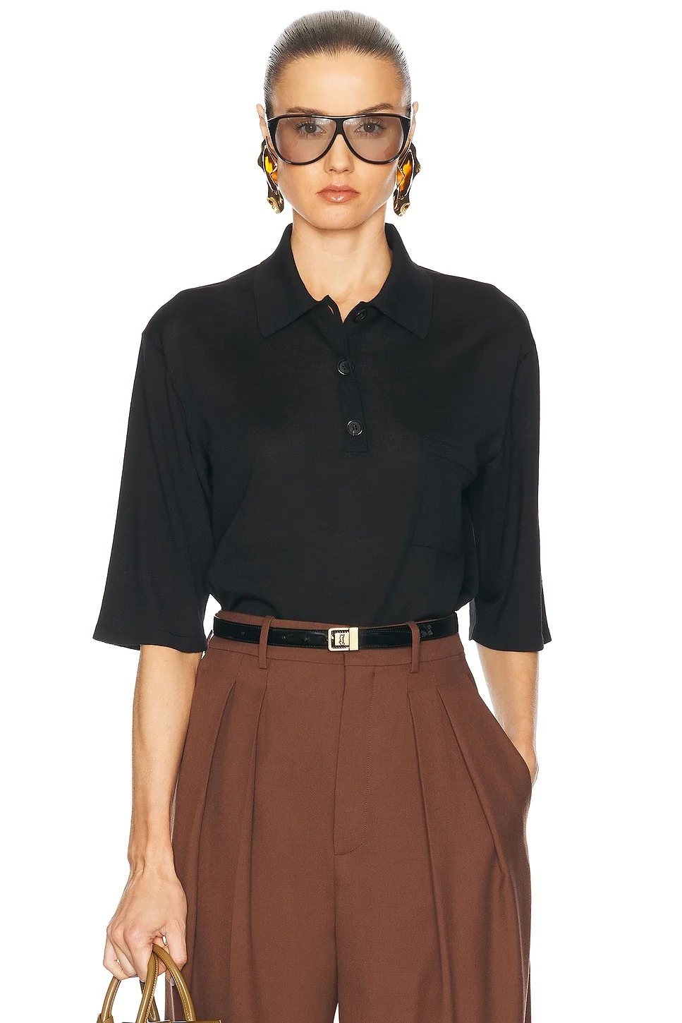 Short Sleeve Polo Top - 1