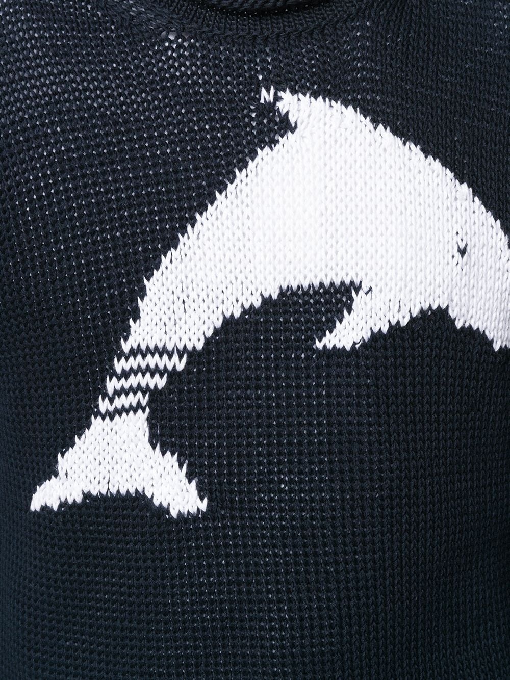 dolphin intarsia 4-Bar jumper - 5