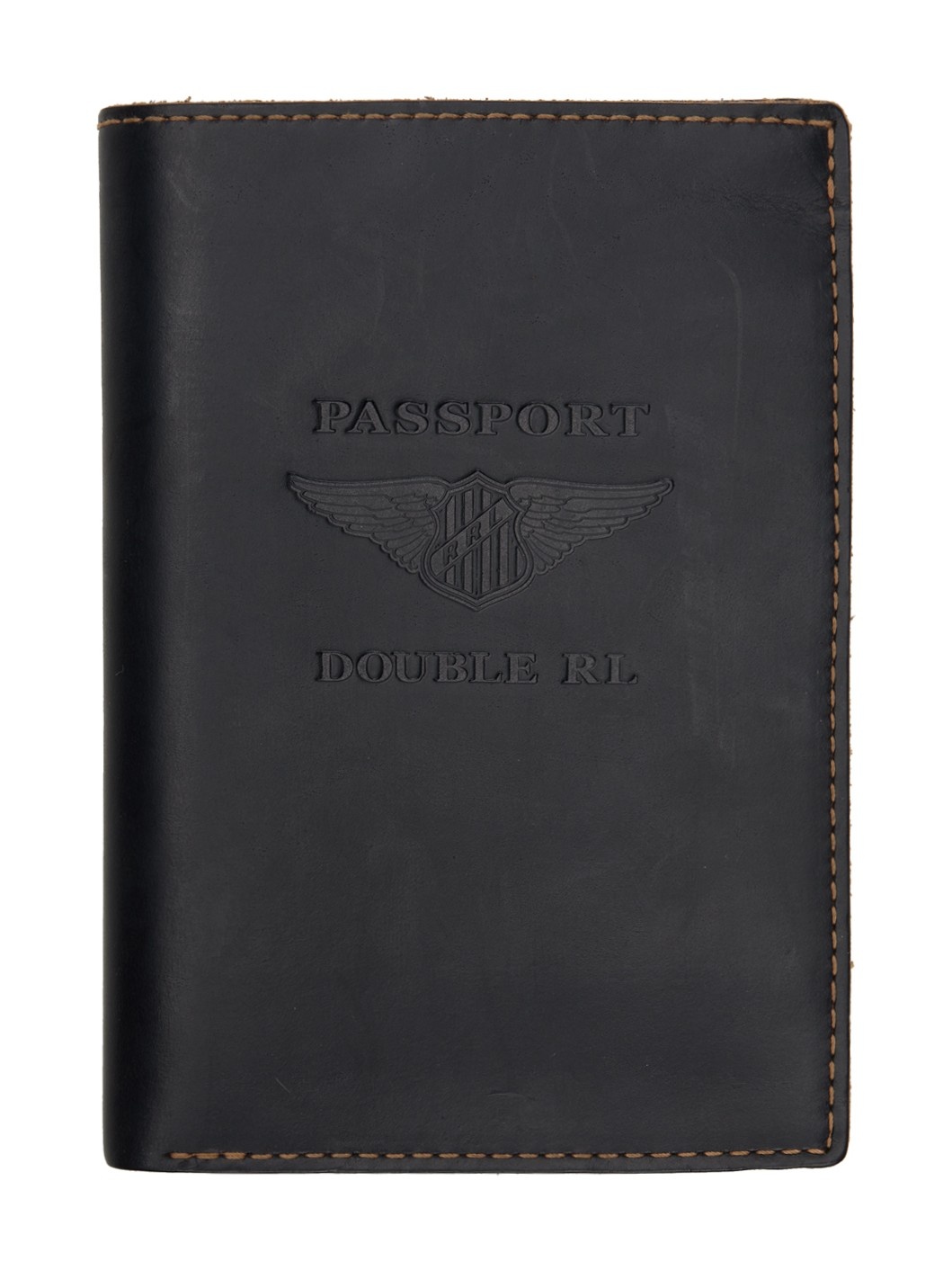 Black Leather Passport Holder - 1