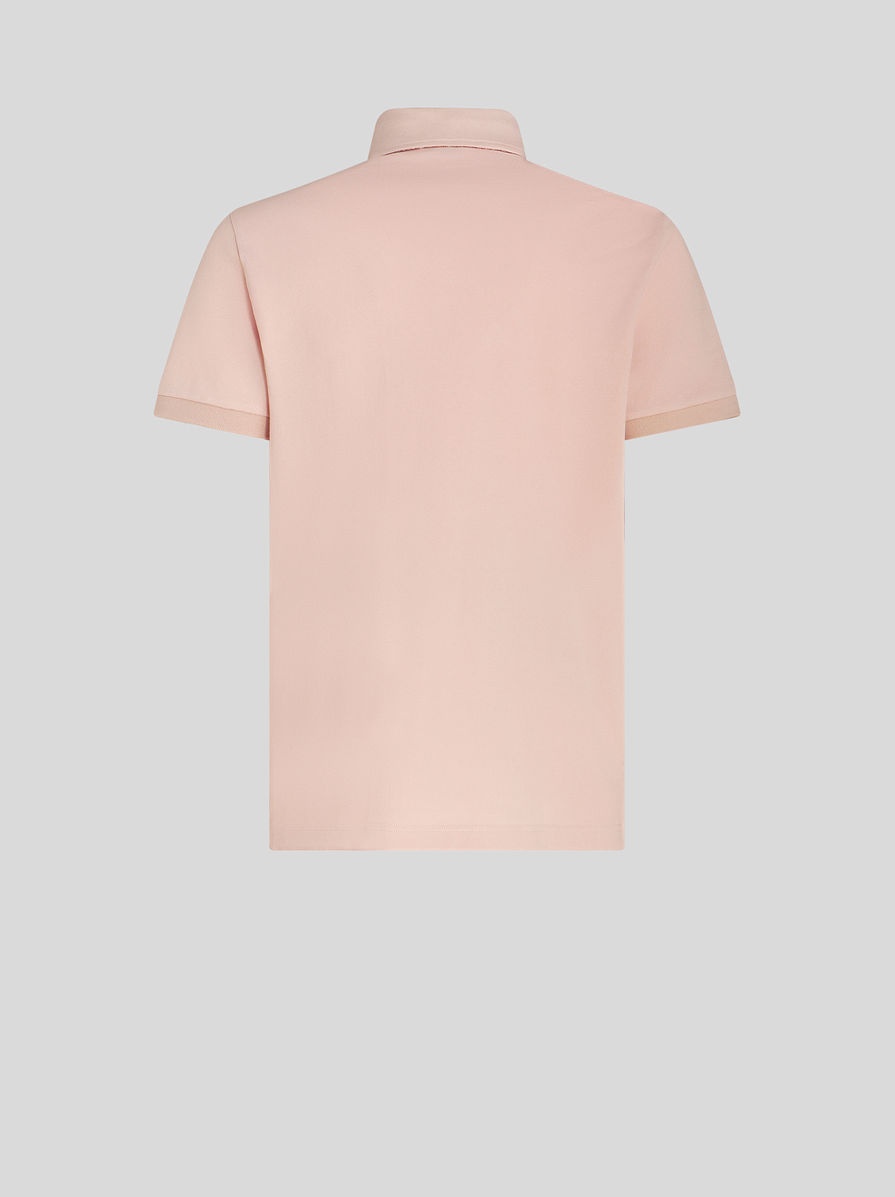 POLO SHIRT WITH LOGO AND PAISLEY UNDERCOLLAR - 5