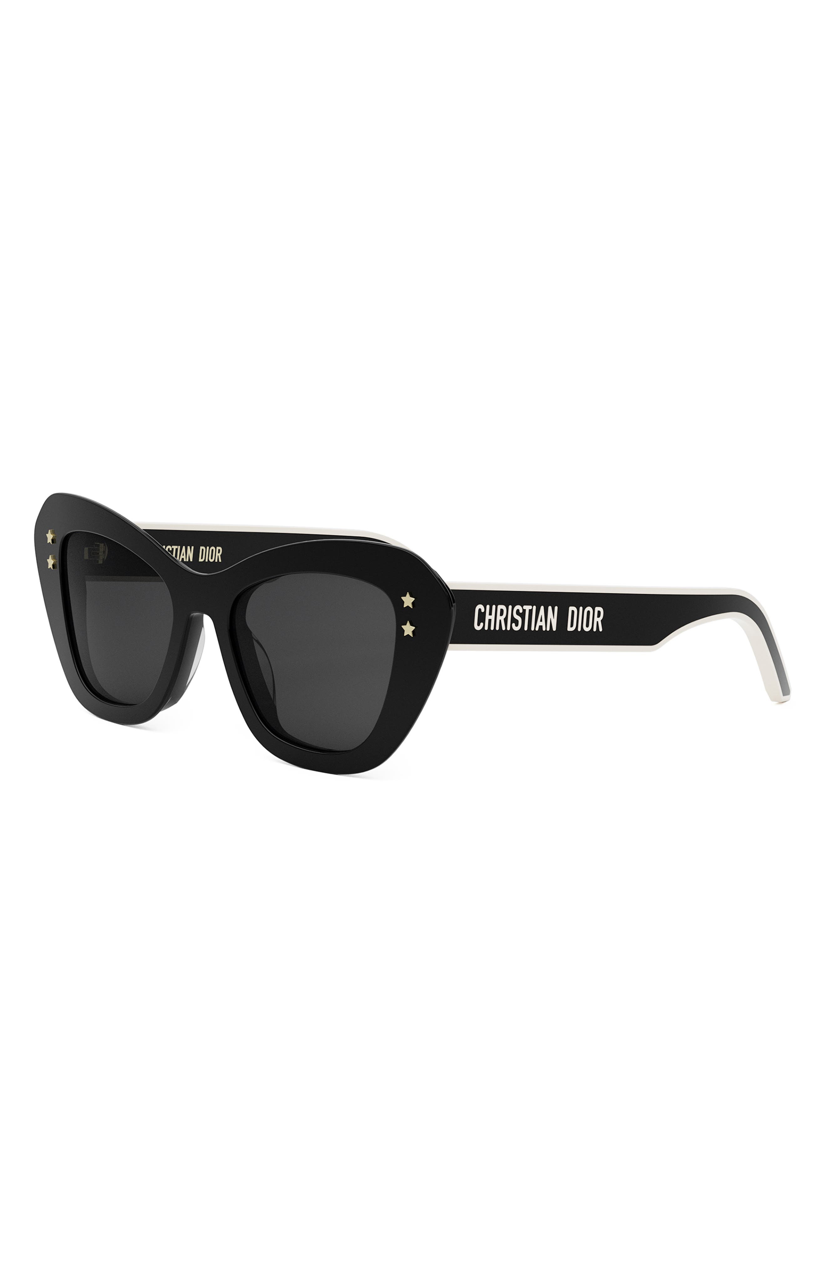 'DiorPacific B3U 52mm Butterfly Sunglasses in Shiny Black /Smoke at Nordstrom - 2