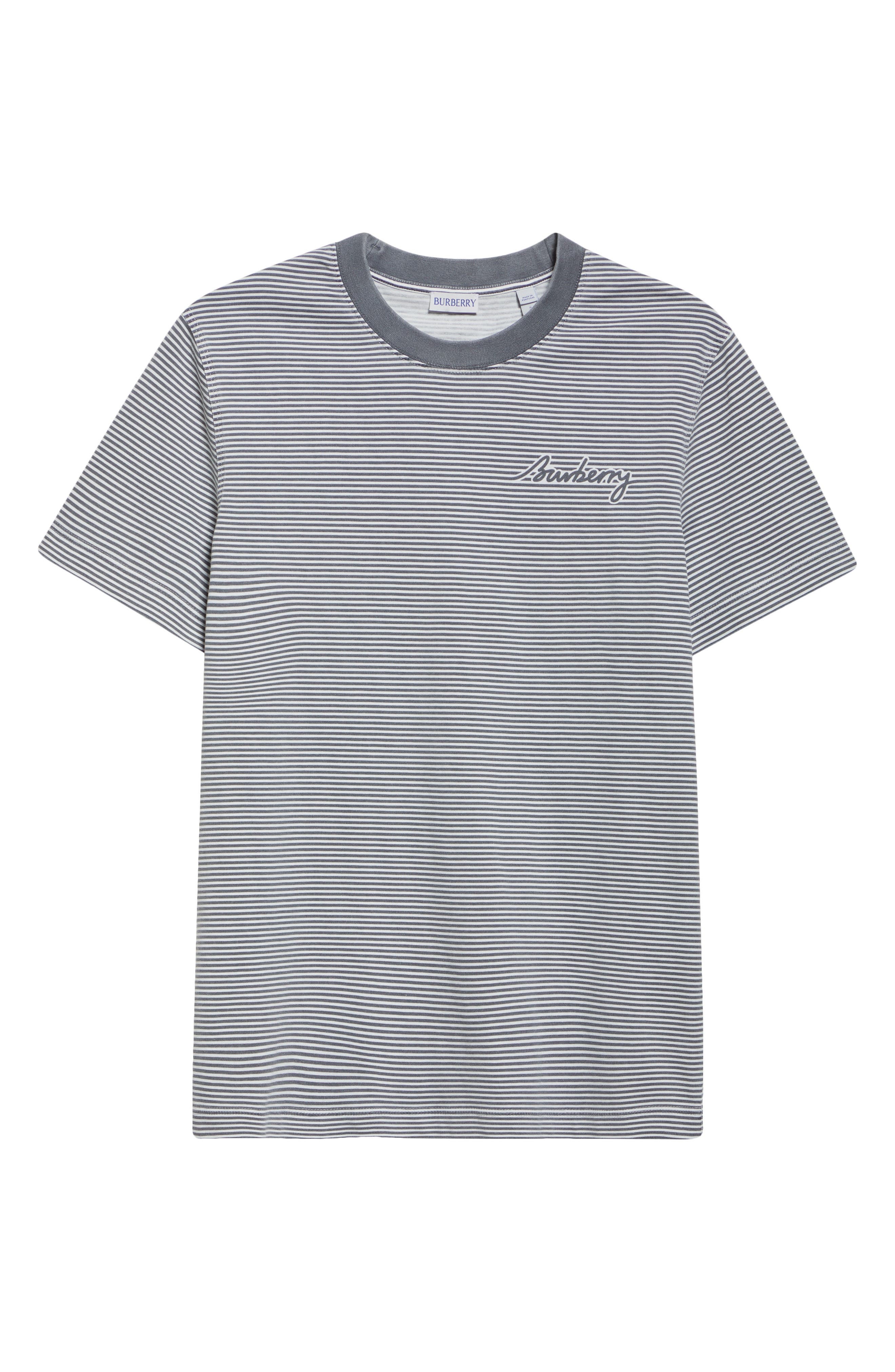 burberry Stripe Chest Logo T-Shirt in Magnet at Nordstrom - 5