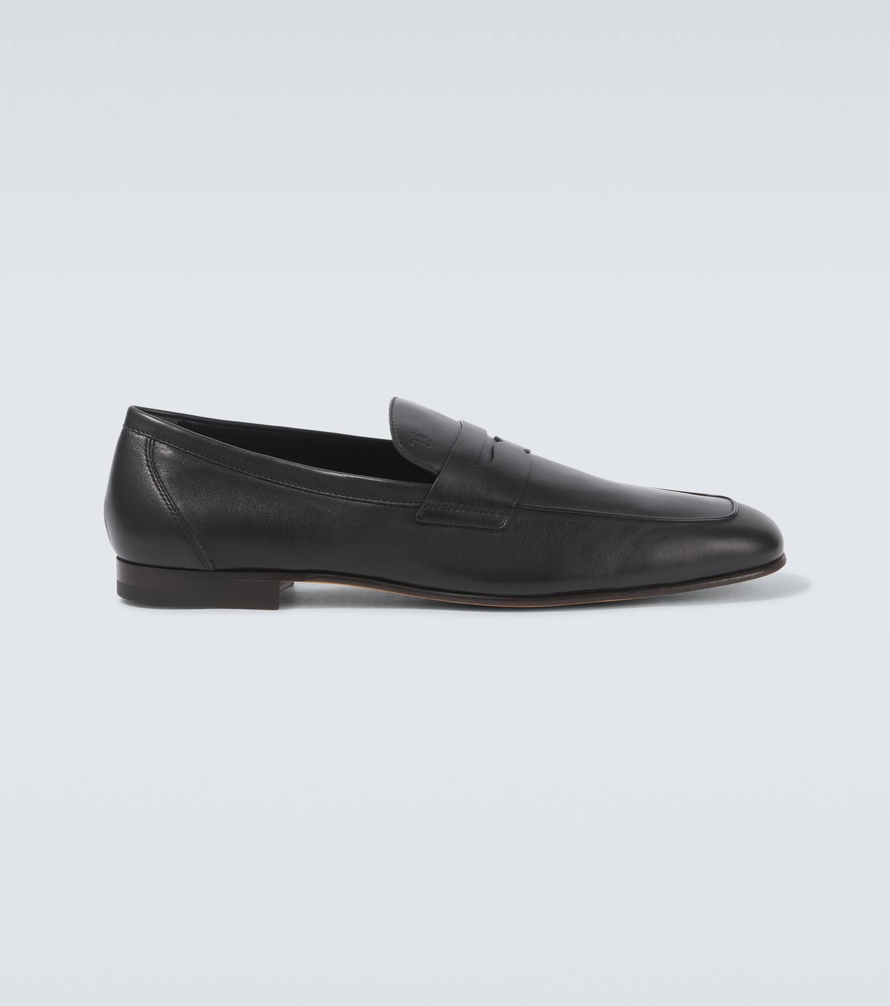 Leather penny loafers - 1