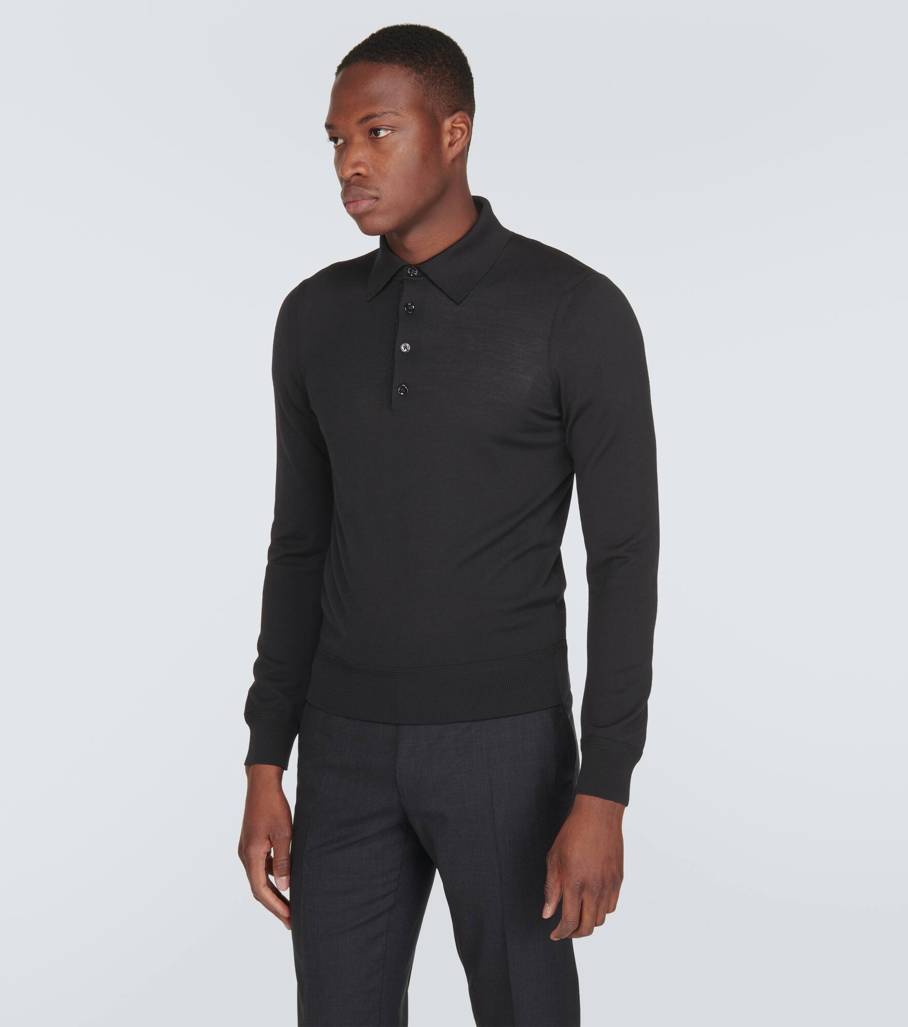 Wool polo sweater - 3