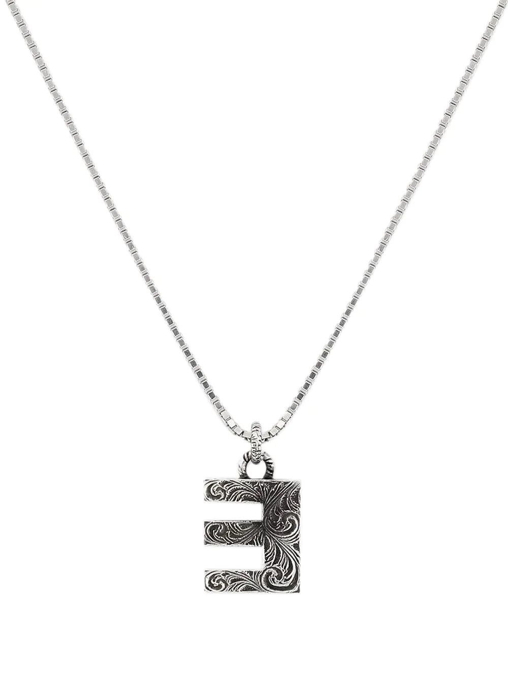 letter E pendant necklace - 4