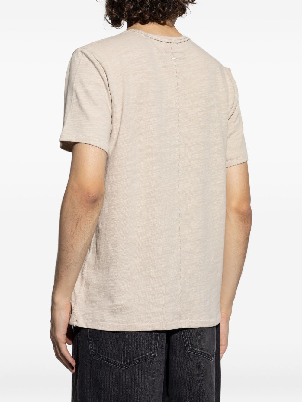 mélange-effect cotton T-shirt - 4
