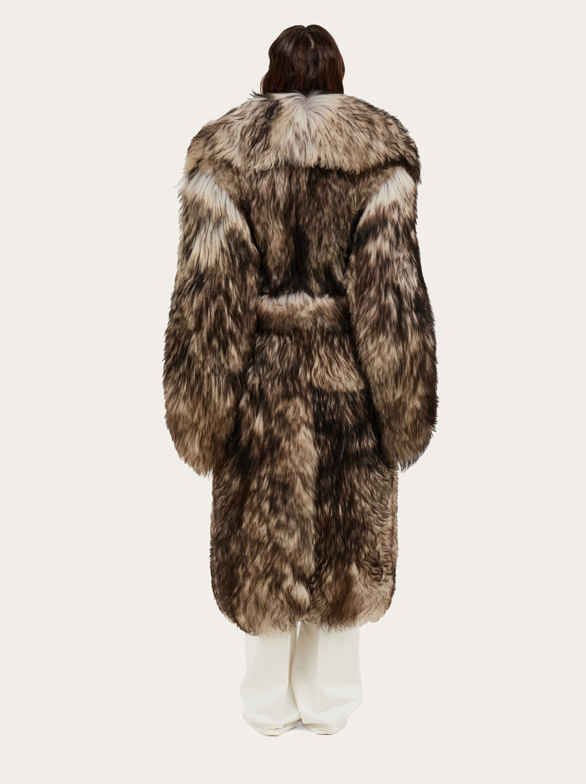 Leather and shearling coat - 4