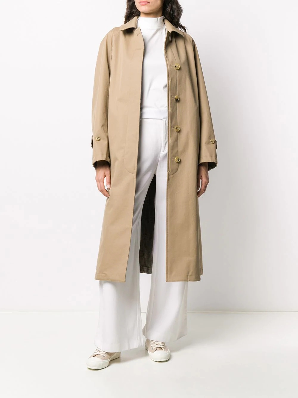 FYVIE Honey x Glen check reversible overcoat | LM-1039R - 2