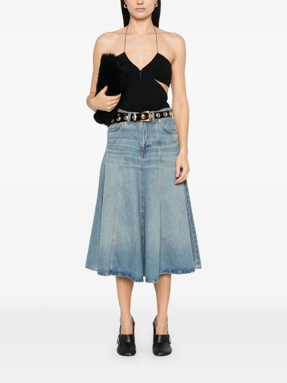 flared midi skirt - 2