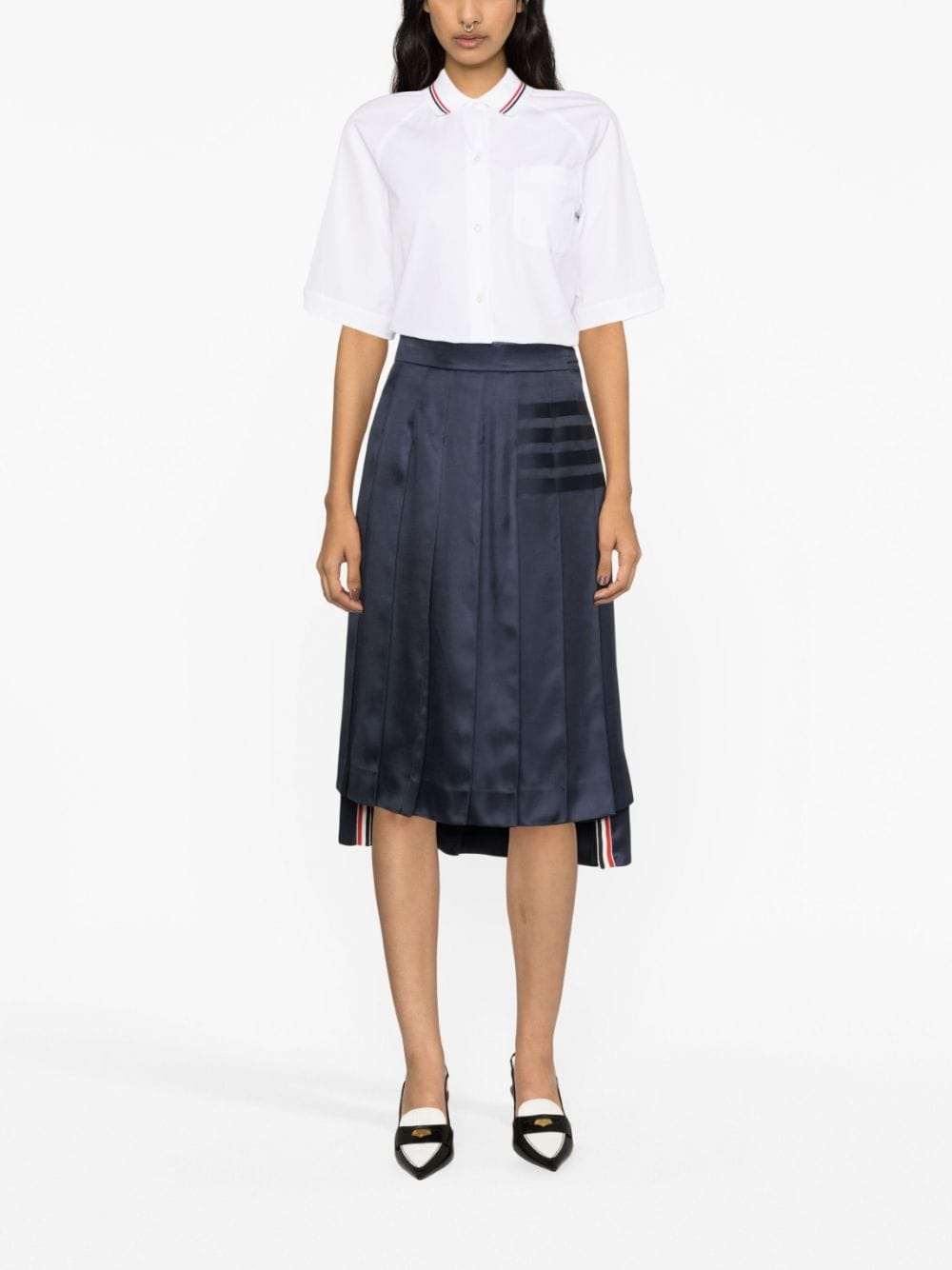 Box pleat cotton shirt - 2