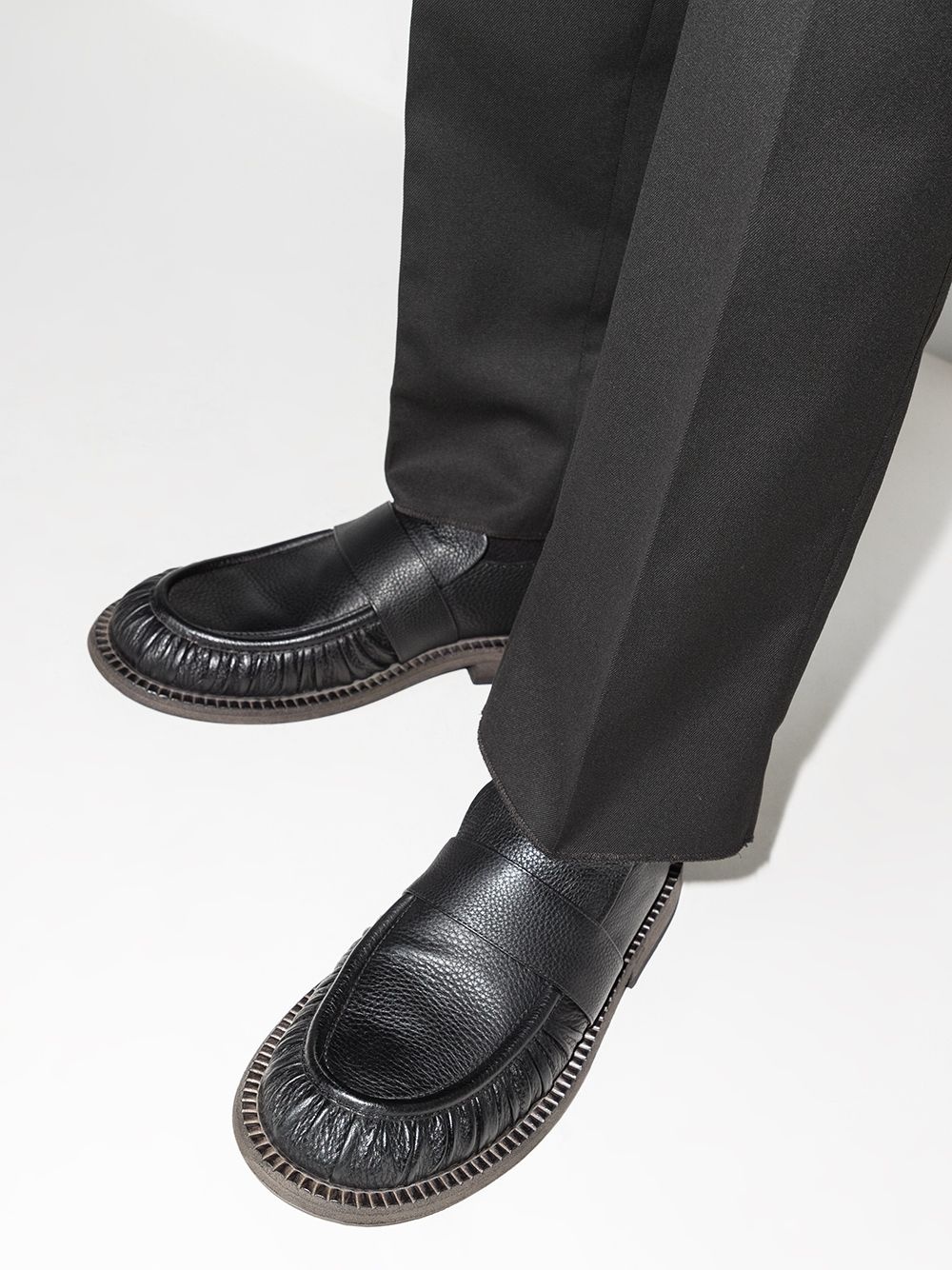 Marsèll Alluce ruched leather loafers | REVERSIBLE
