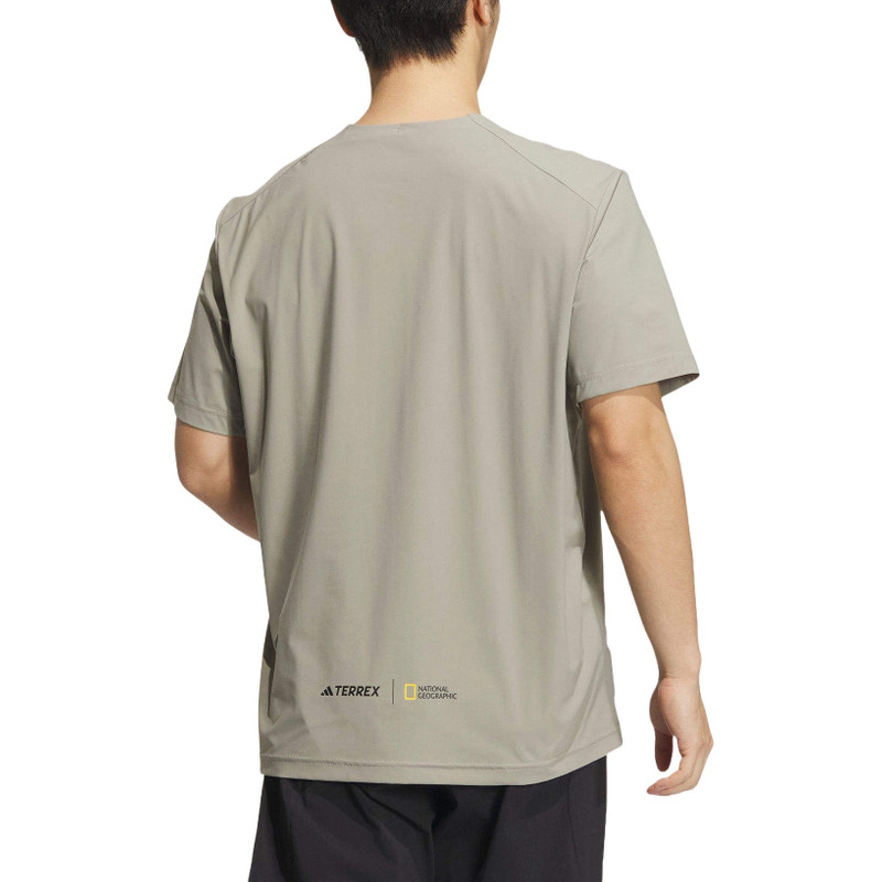 adidas adidas National Geographic Graphic T-shirt Asia Sizing 'Green' IS9519 outlook