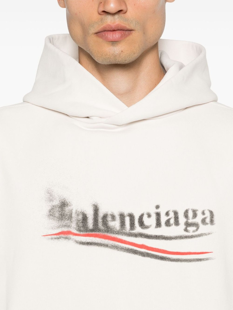 Political Stencil cotton hoodie 6