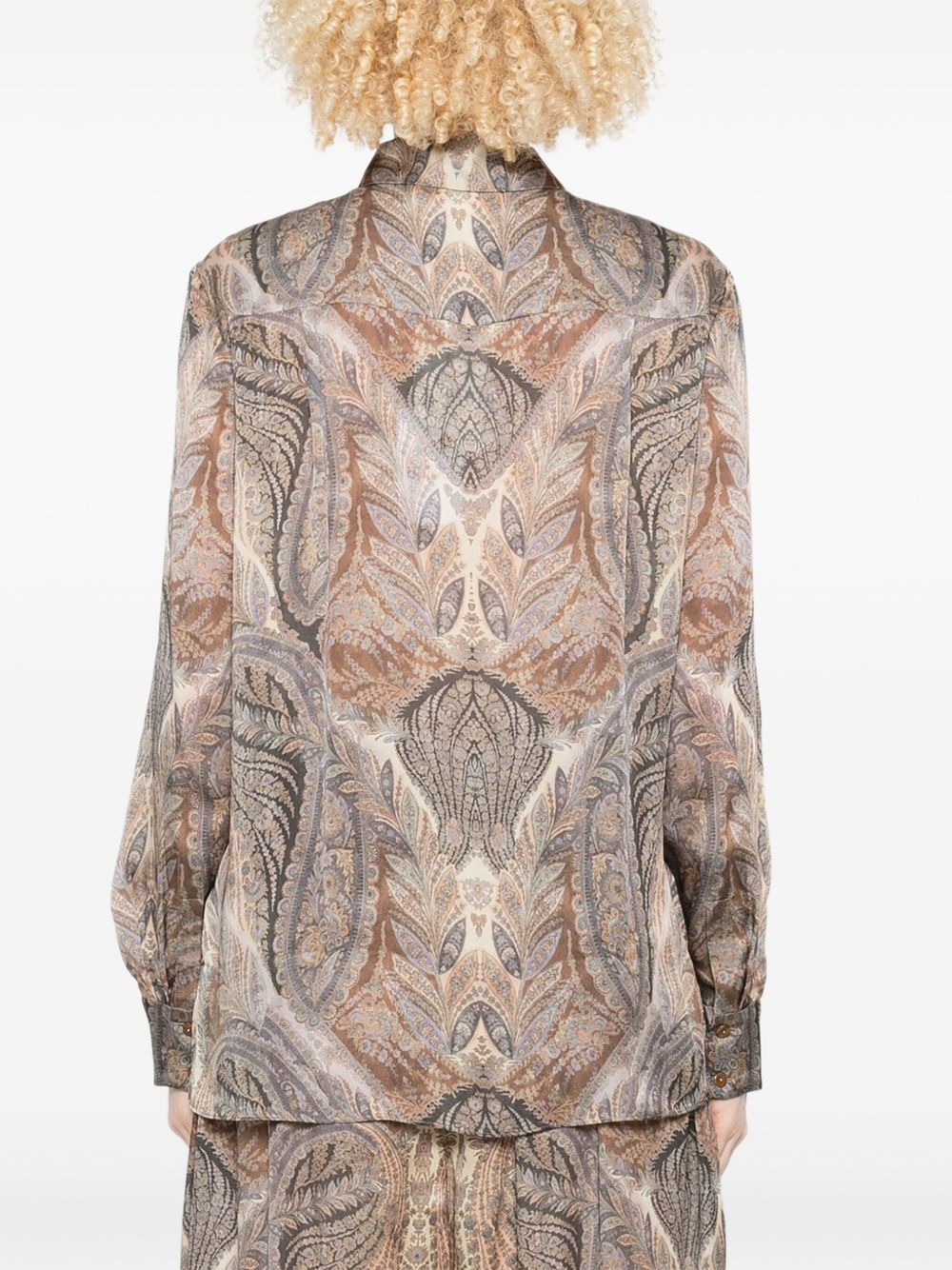 paisley-print front-button shirt - 4