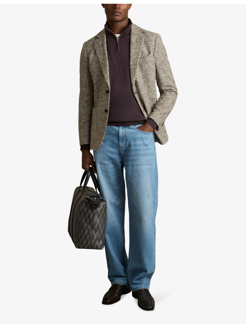 REISS Blackhall half-zip slim-fit merino-wool jumper outlook