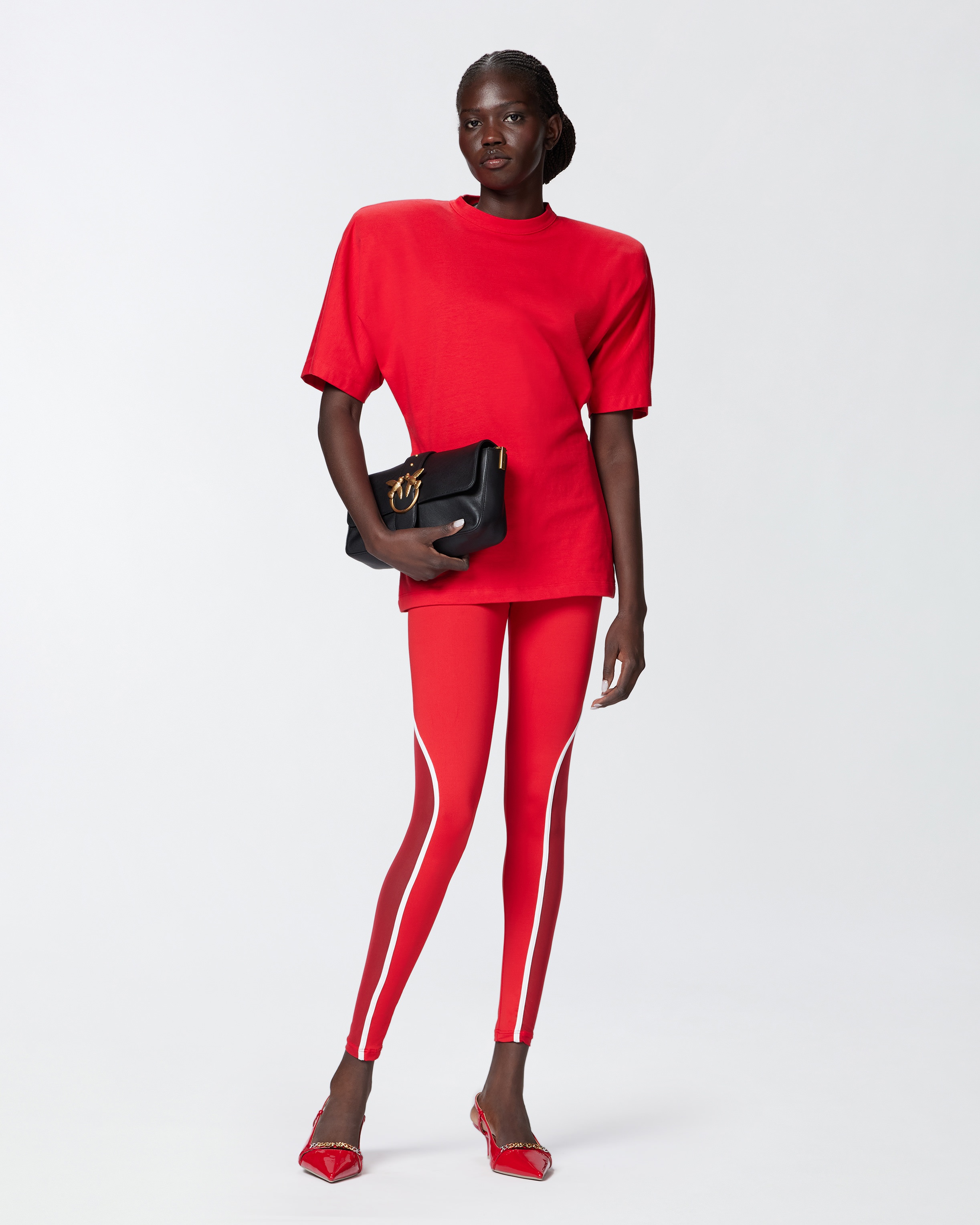SHORT-SLEEVED T-SHIRT WITH PADDED SHOULDERS - 3