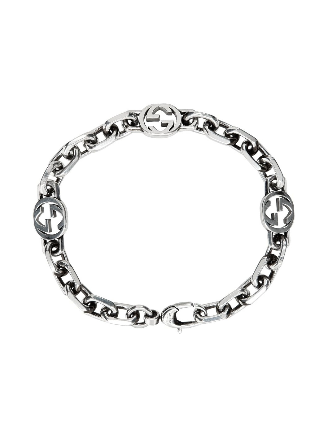Silver Chain Interlocking G Bracelet - 2