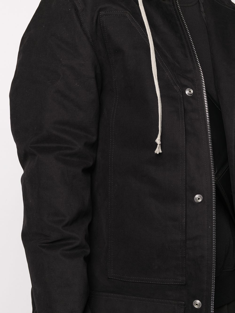 flap-pocket hooded parka  - 5