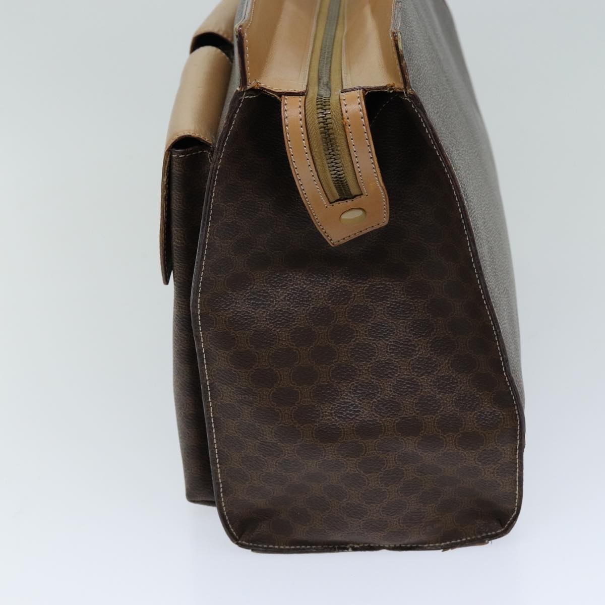 CELINE Macadam Canvas Tote Bag Pvc Brown - 3