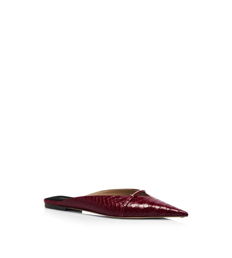 TOM FORD SEMI SHINY PRINTED PYTHON JULIANNE MULE outlook