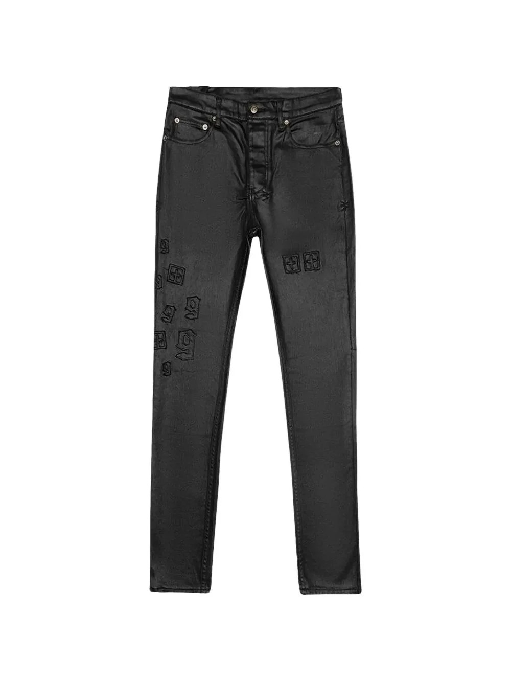 x Juice WRLD 999 waxed slim-fit jeans - 1