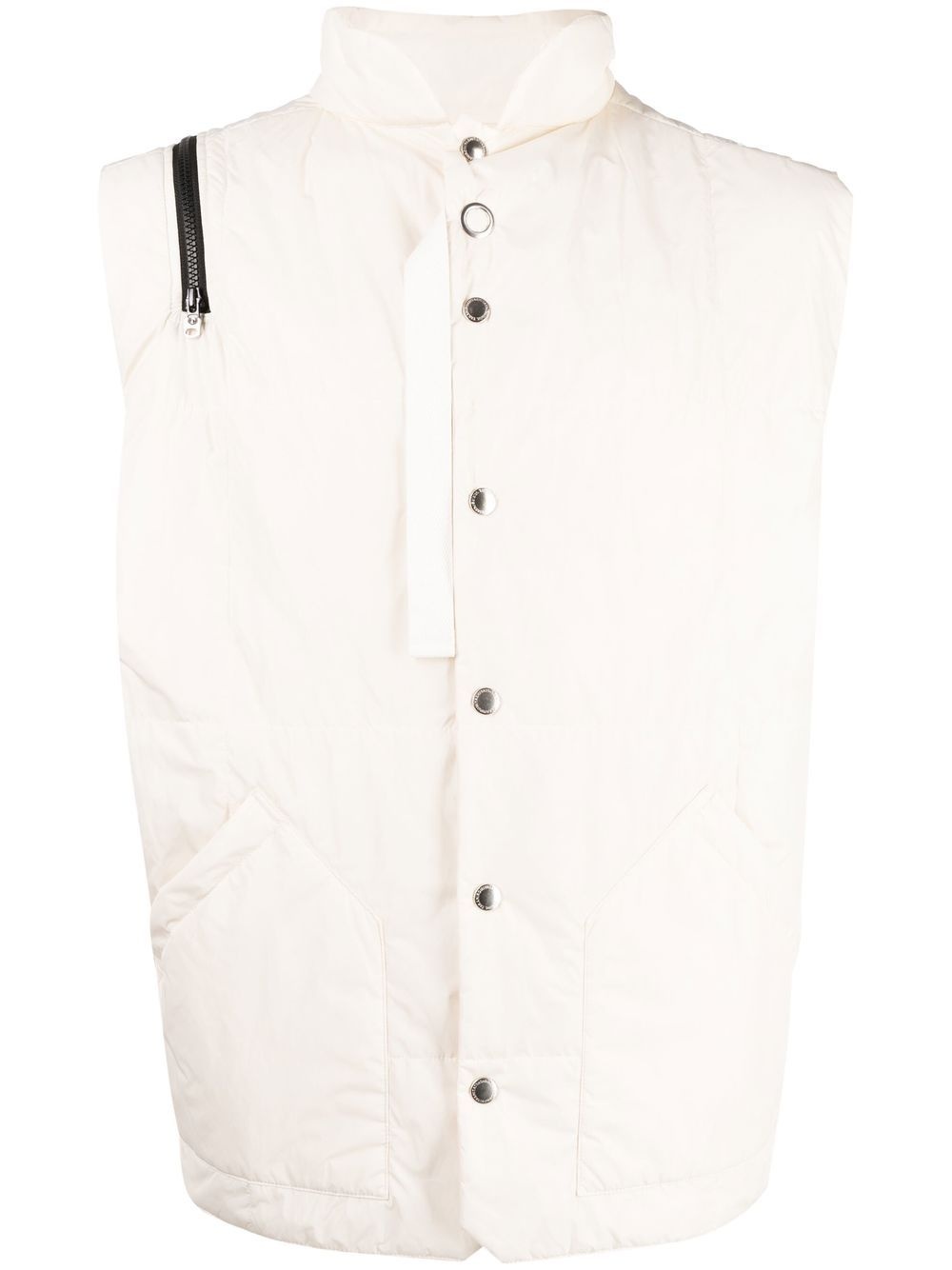 front press-stud fastening vest - 1