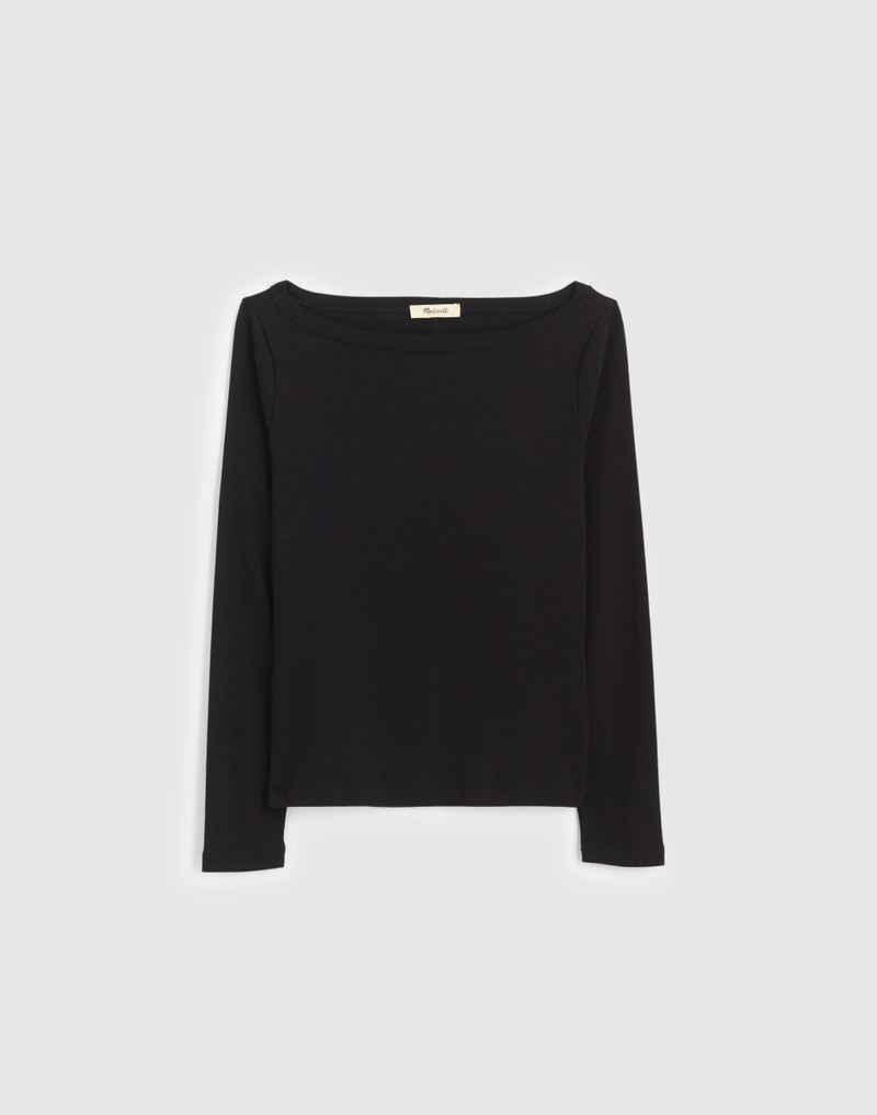 The '90s Boatneck Tee in Compact Cotton 1