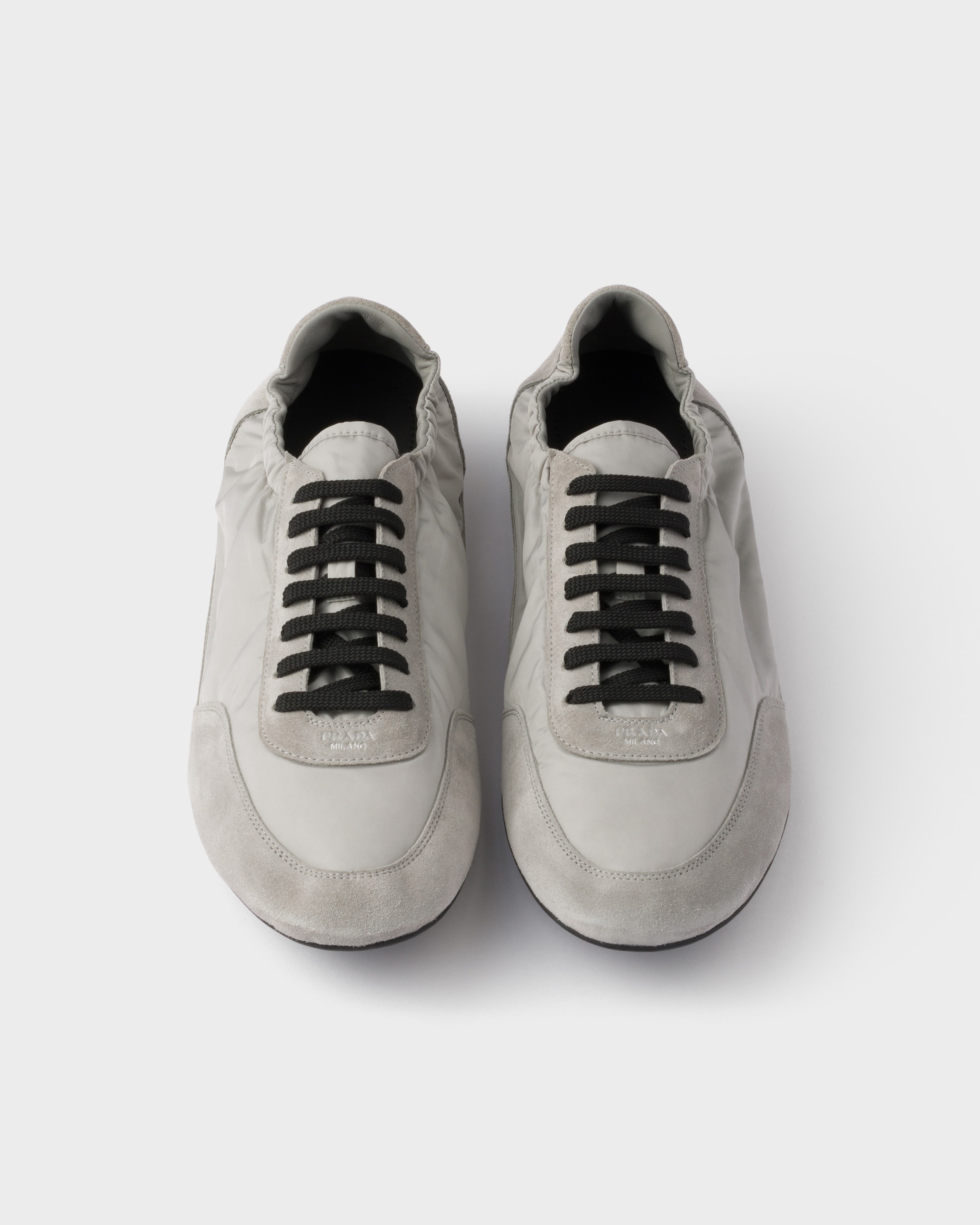 Collapse Re-Nylon and suede elasticized sneakers - 4