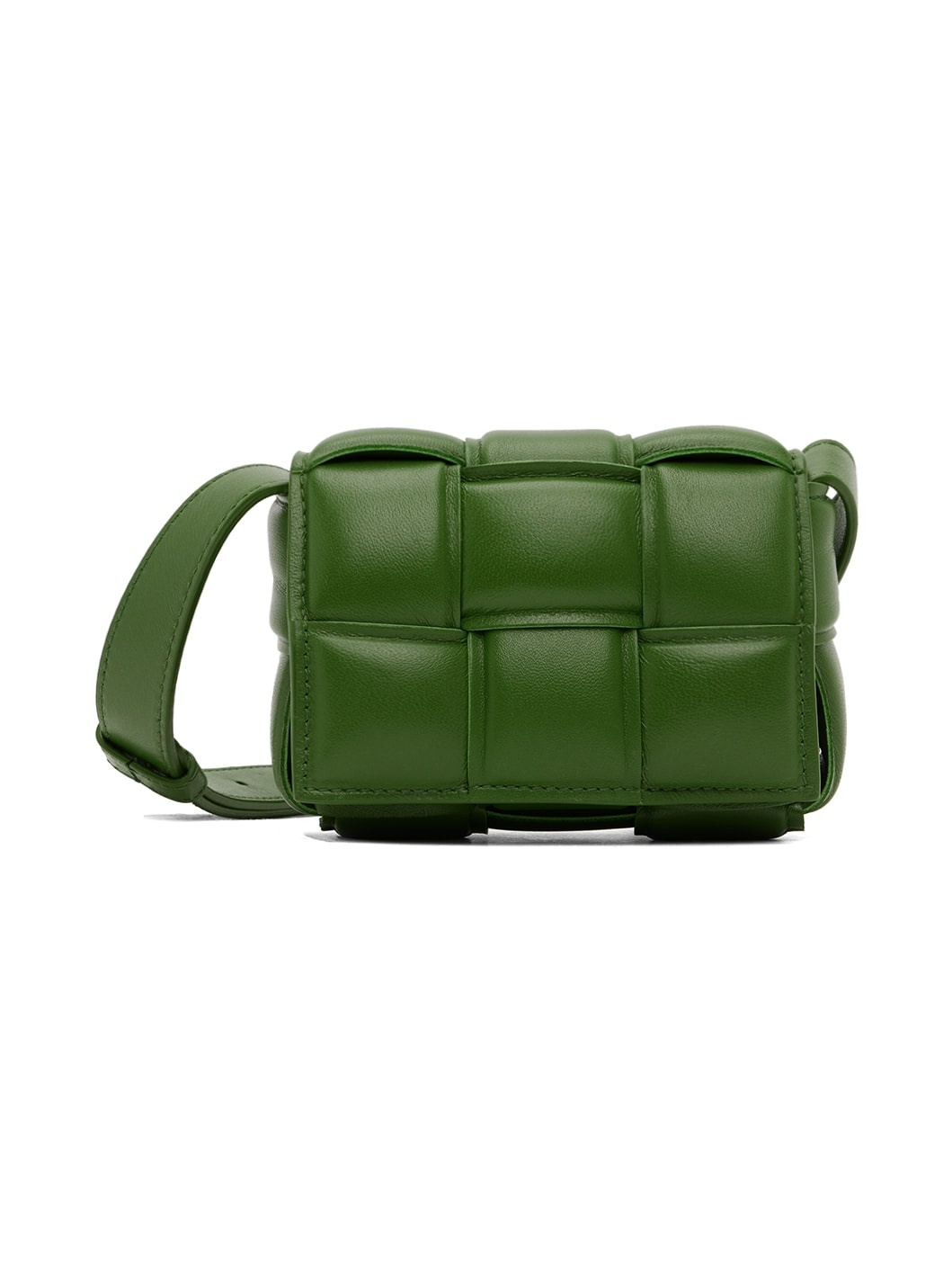 Bottega Veneta Candy Padded Cassette Leather Shoulder Bag Green