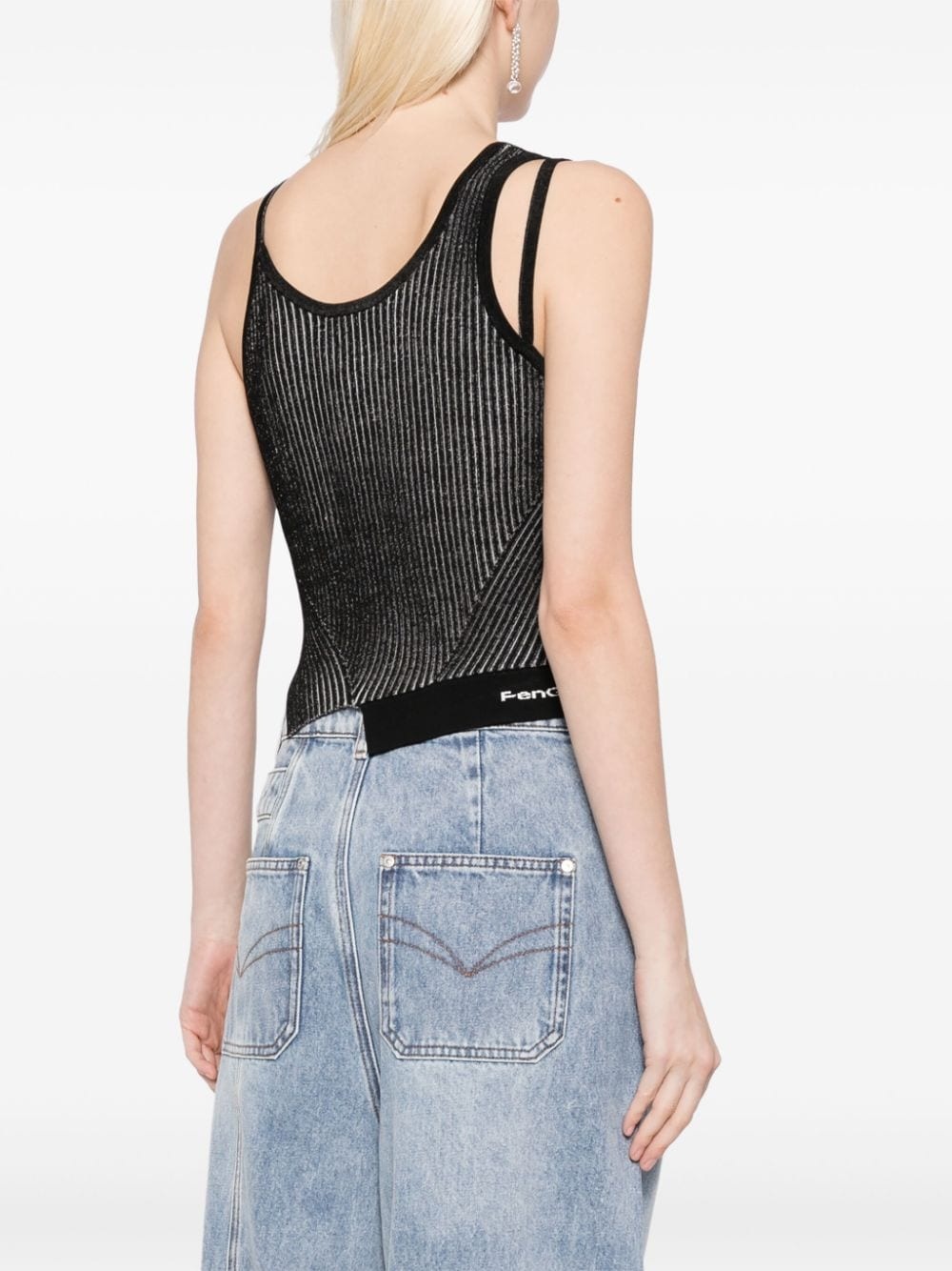 asymmetric vest top - 4