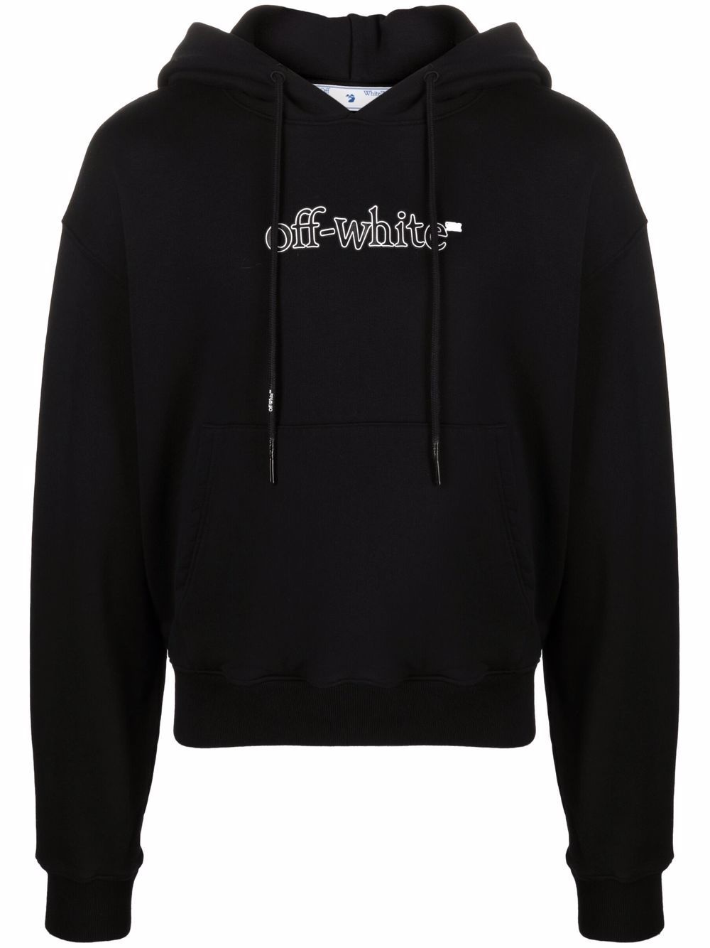 logo-print cotton hoodie - 1