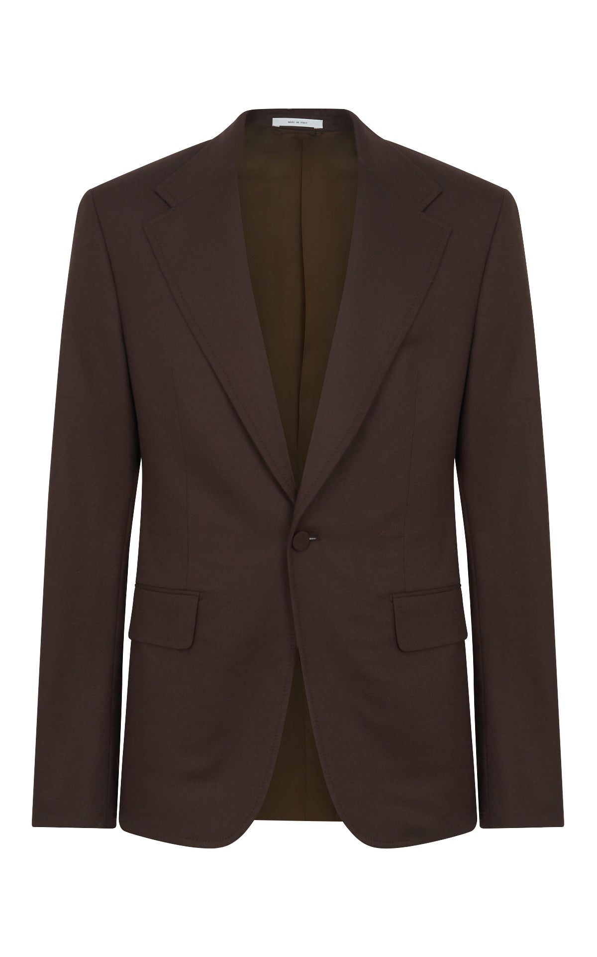 Leiva Blazer in Chocolate Superfine Wool - 1