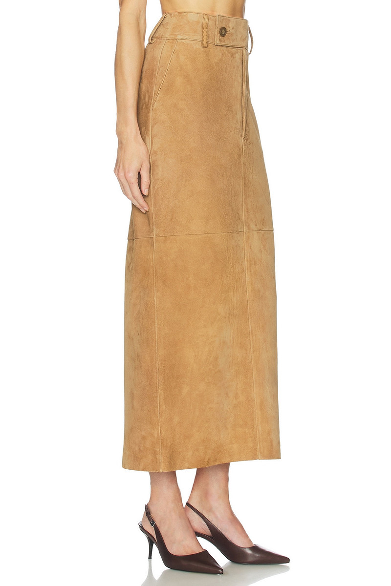HELSA Suede Column Skirt outlook