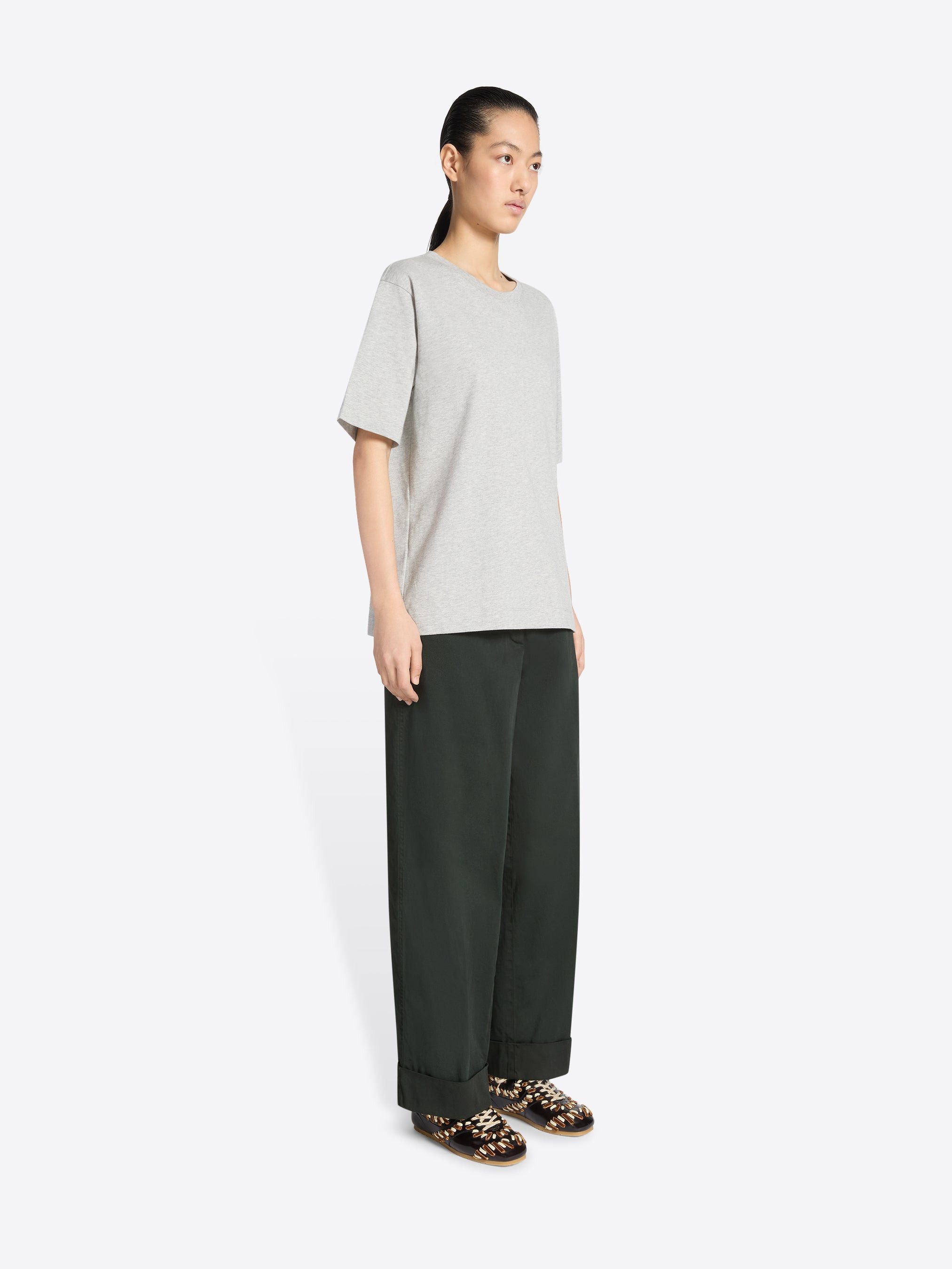 BUTTONED COTTON TEE - 3