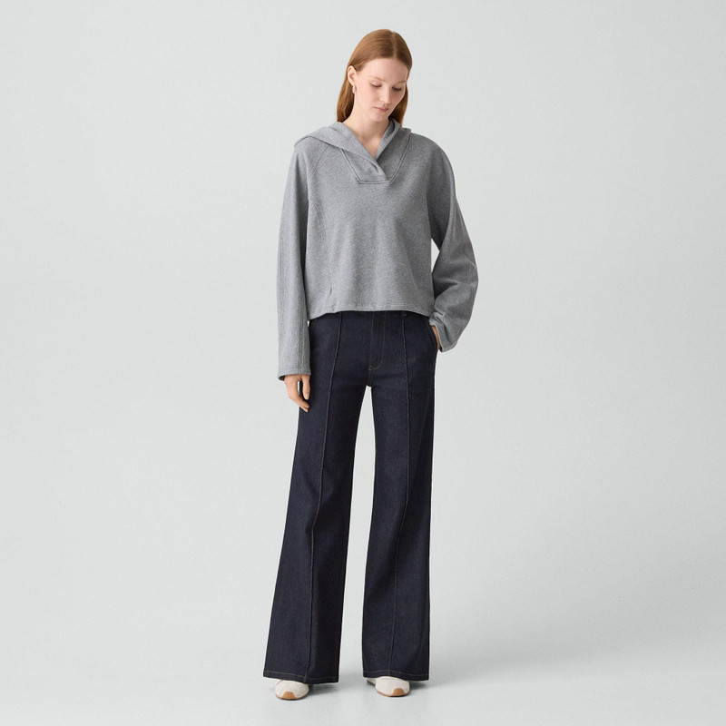 Theory Cropped Hoodie in Lounge Terry outlook