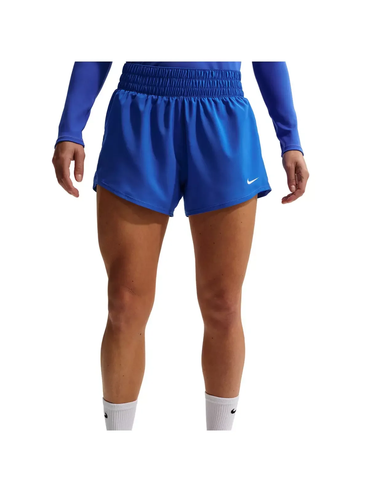 Women's One Dri-FIT Mid-Rise 3" Brief-Lined Shorts -Royal - 1
