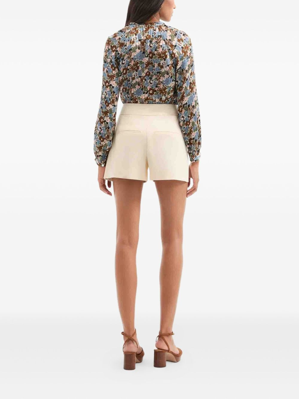 floral-print pleated blouse - 3