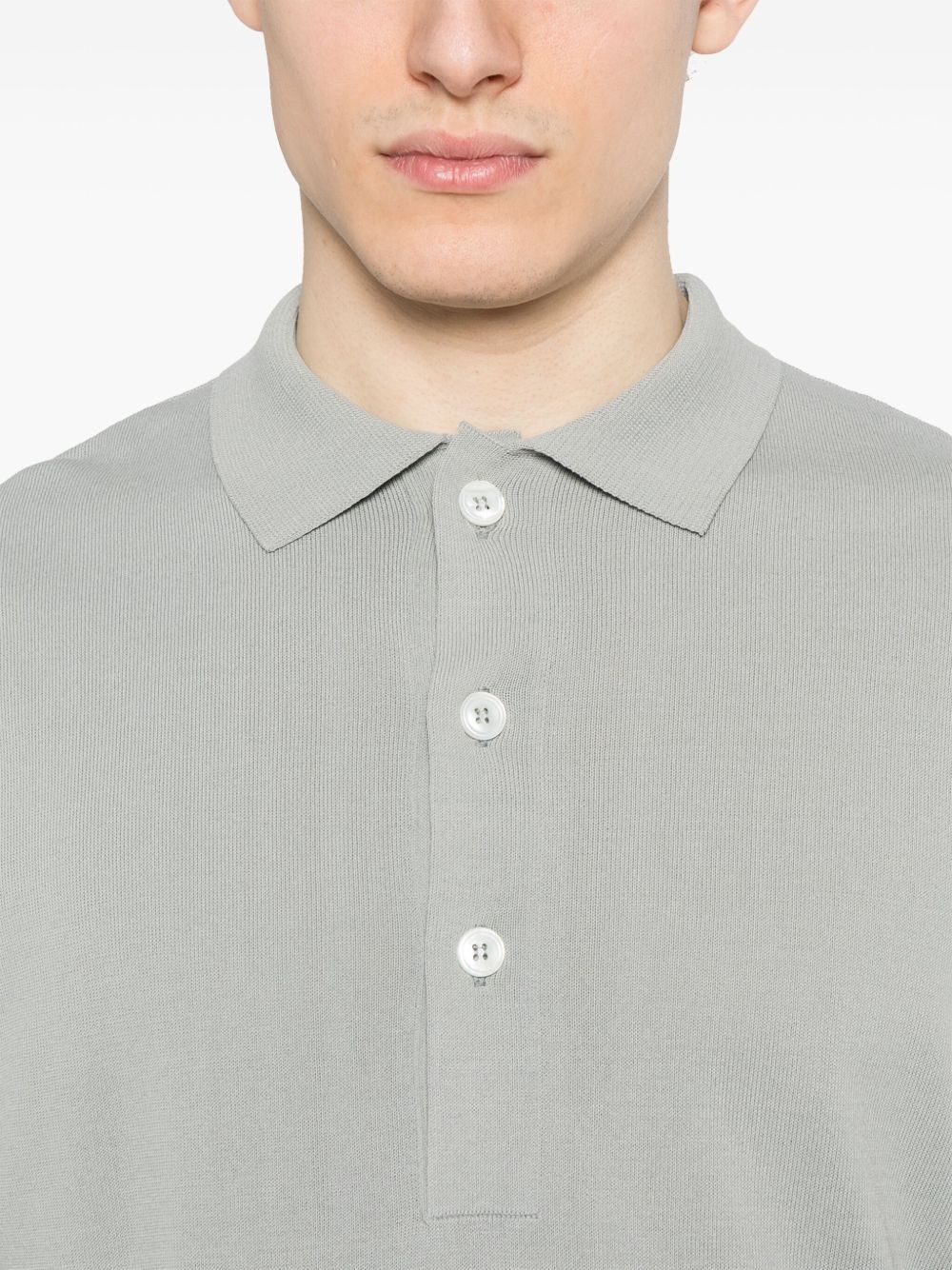 knitted polo shirt - 4