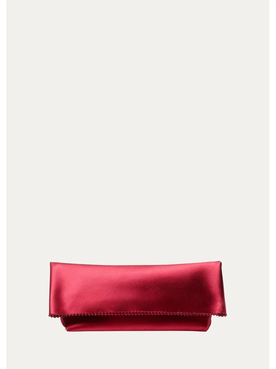 Isabella Satin Foldover Clutch - 1