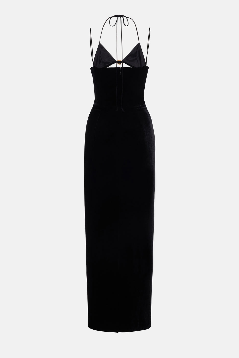VELVET EVENING SLIP DRESS WITH SPIDER JWL - 2