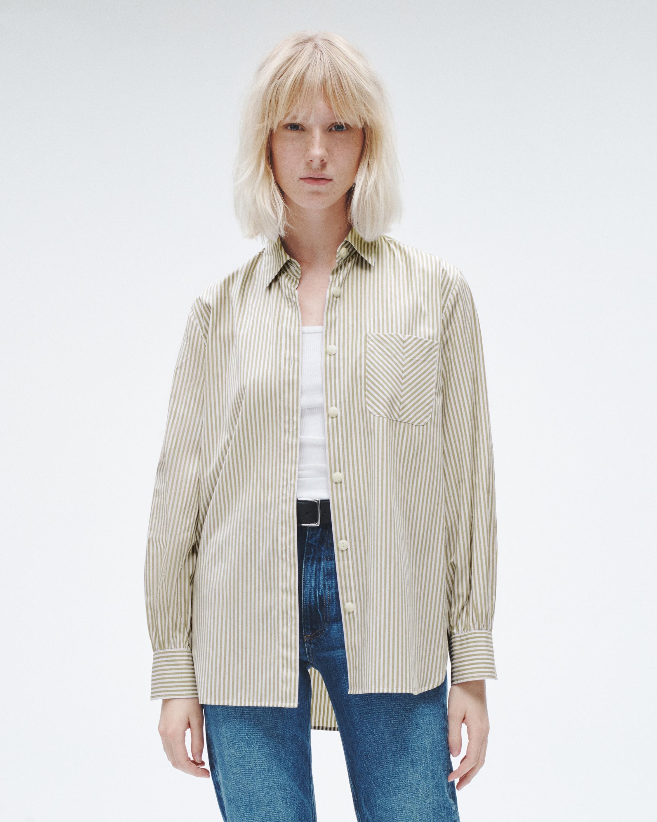 Maxine Cotton Poplin Shirt
Classic Fit Button Down - 2