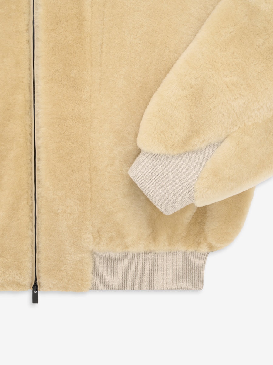 Shearling Hooded Bomber - 3