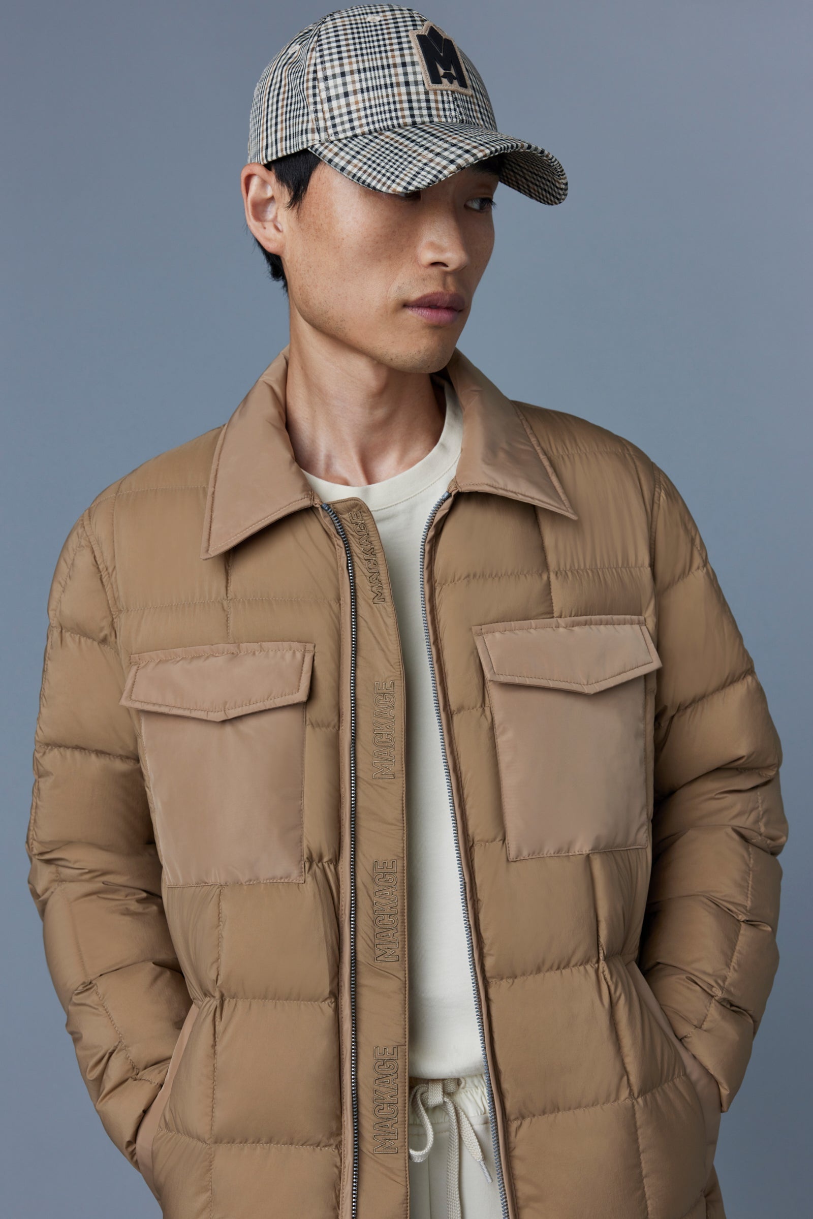 OSMOND Matte light down overshirt for men - 5