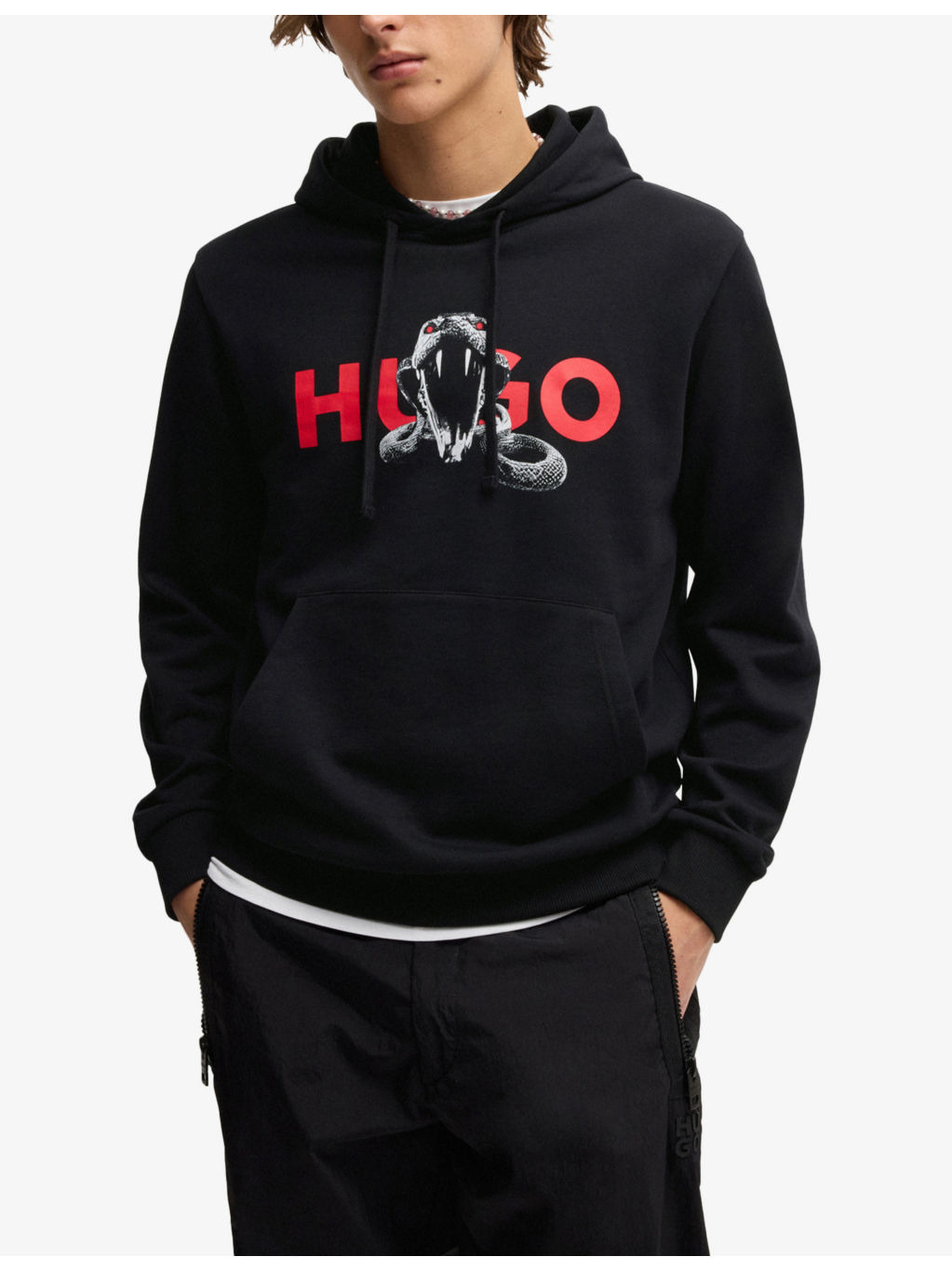 Branded-print kangaroo-pocket cotton-jersey hoody - 3