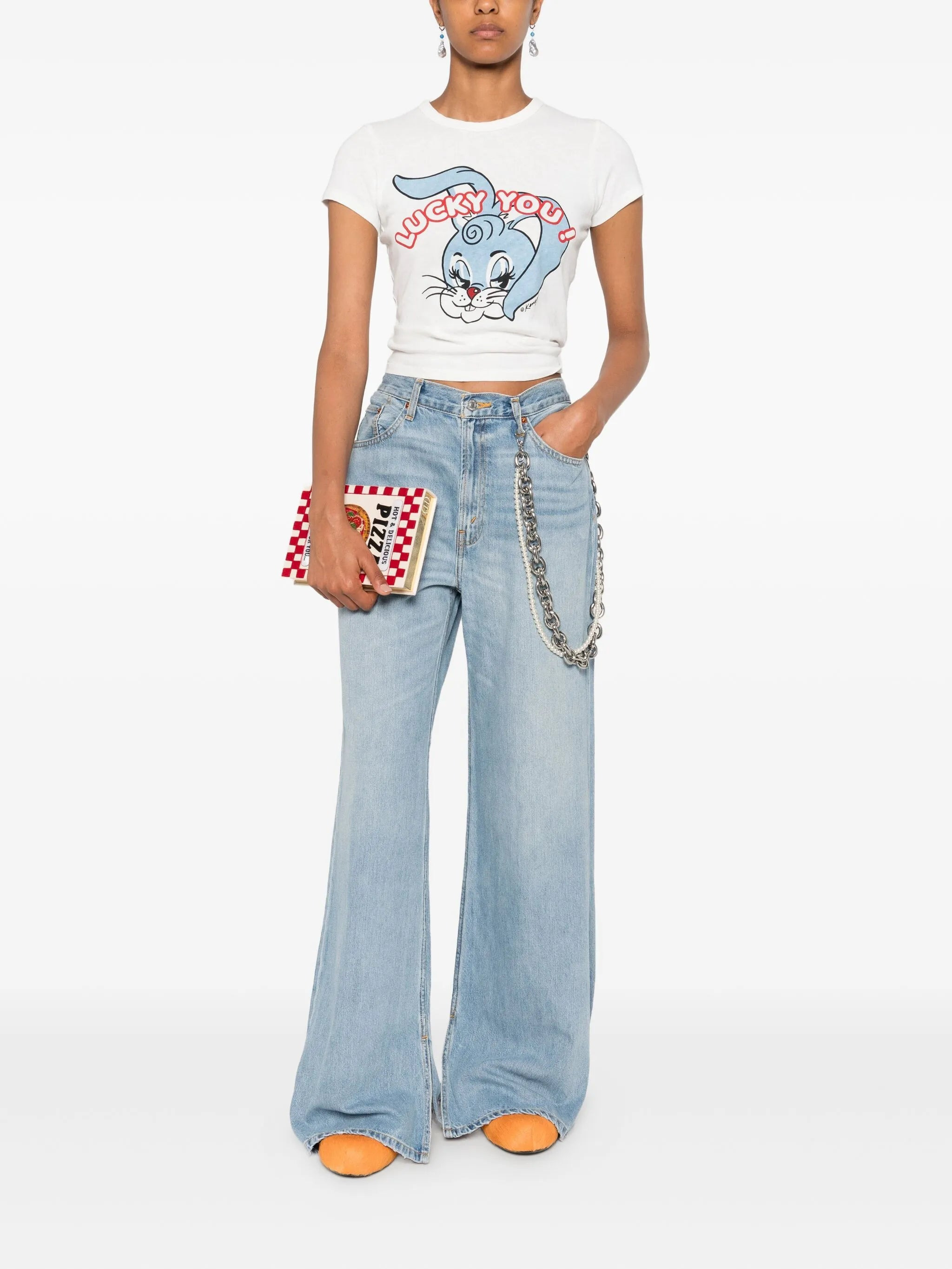 Re/done Five-pocket Design Wide-leg Jeans - 4