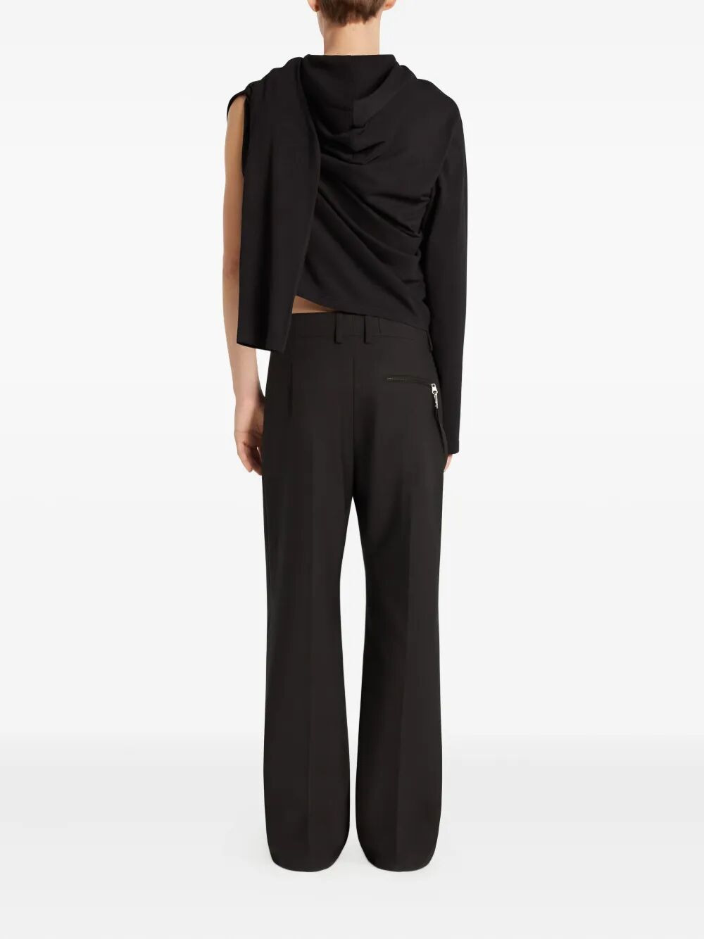 Courreges Women "Off Shoulder" Hooded T-Shirt - 5